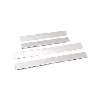 Накладки внутренних порогов Dollex SKODA Rapid I, II 2012-20, 2020-23, дизайн Excellent, серебро-хром к NPS-056EXS