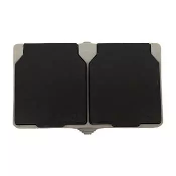 Накладная двойная розетка ARTSUN PRO SO 16 -2Е-W/B