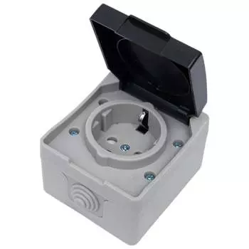 Накладная одинарная розетка ARTSUN PRO SO 16 -1Е-W/B