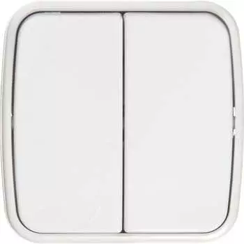 Накладной двухклавишный выключатель TWIST