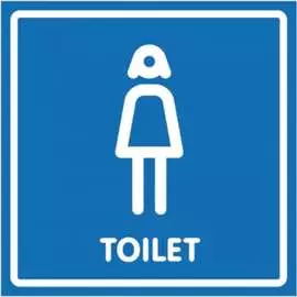 Наклейка Контур Лайн Туалет женский 10FC0137