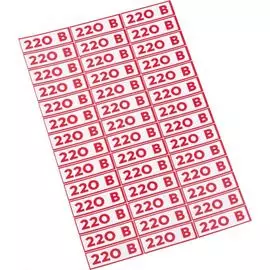 Наклейка REXANT знак электробезопасности 220В 56-0007