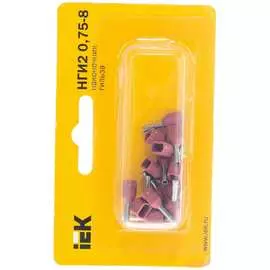 Наконечник-гильза IEK НГИ2 0,75-8 UTE10-4-D75-100