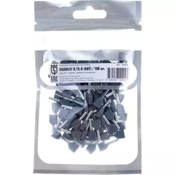 Наконечник штыревой втулочный изолированный КВТ НШВИ2 0,75-8 79462