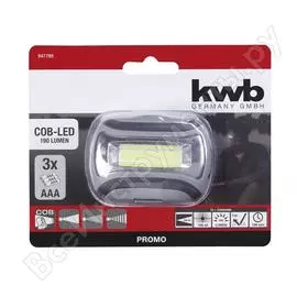 Налобный фонарь kwb cob-led, 3xaaa 947799