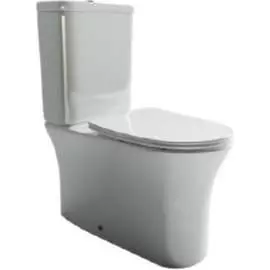 Напольная пристенная безободковая чаша унитаза Ceramicanova STAR Rimless CN1904-B