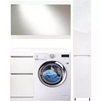 Напольная тумба Style Line Даллас 100, Люкс белая, PLUS, ЭМАЛЬ СС-00002346