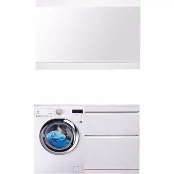 Напольная тумба Style Line Даллас 130, Люкс белая, PLUS, ЭМАЛЬ СС-00002348