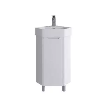 Напольная угловая тумба для ванной комнаты Sanstar лайн 399.1-1.4.1.КЛАЙ