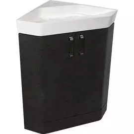 Напольная угловая тумба для ванной комнаты под умывальник Quartz-50 MIXLINE