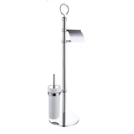 Напольный держатель для туалетной бумаги и ершика KAISER