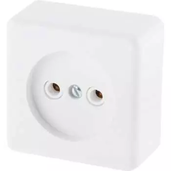 Наружная белая розетка Юпитер Эконом JP7421-05
