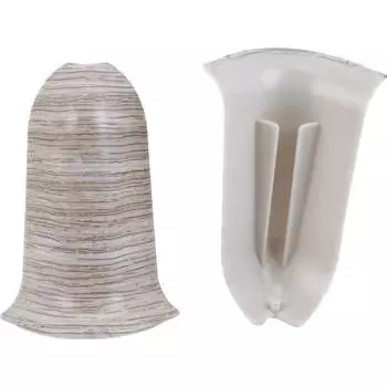 Наружный угол для плинтуса Ideal Классик К-П55-Нк-Ф2 253 ЯСН СЕР