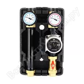 Насосная группа uni-fitt прямая dn25, с насосом grundfos upso 25-65 180, в теплоизоляции 490g2500