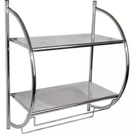 Настенная двухъярусная полка для ванной Аквалиния