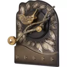 Настенная ключница BOGACHO Птичка Терра Бранч 73001/коричневый