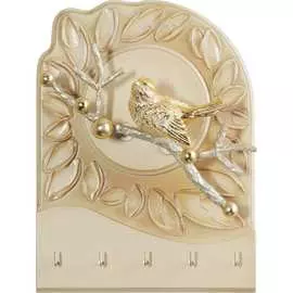 Настенная ключница BOGACHO Птичка Терра 73002/кремовый