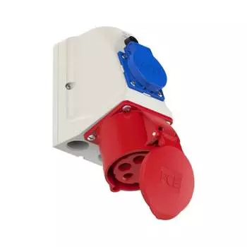 Настенная комбинированная розетка PCE 9215-6