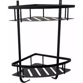 Настенная металлическая двойная угловая полочка RavSlezak YUA0800CMAT