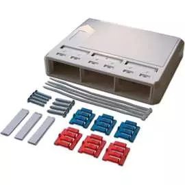 Настенная оптическая коробка LANMASTER LAN-MB-3FO-WH