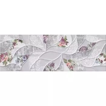 Настенная плитка Eletto Ceramica malwiya grey floris 24,2x70 см 506961101