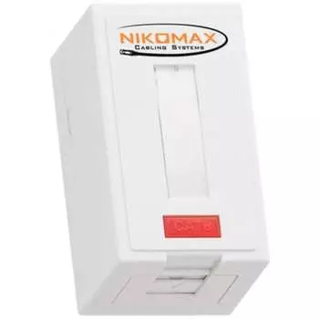 Неэкранированная настенная розетка NIKOMAX NMC-WO1UE2-FT-ST-WT