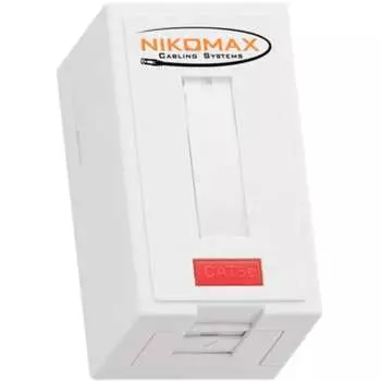 Неэкранированная настенная розетка NIKOMAX NMC-WO1UD2-FT-ST-WT