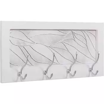 Настенная вешалка для одежды и полотенец BOGACHO Арт 14786/БлСильвер