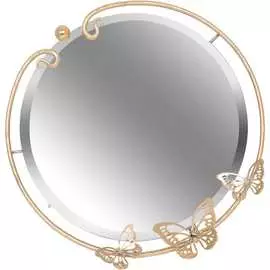 Настенное зеркало BOGACHO Бабочка Эир 79062/золотистое