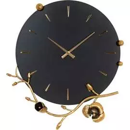 Настенные часы BOGACHO Орхидея Виви 45021/бронзовый