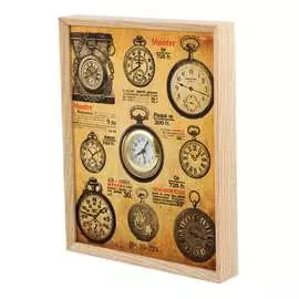 Настенные часы-коллаж русские подарки 28x22x4см 184335