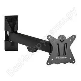 Настенный кронштейн kromax для led/lcd телевизоров 10-32 max 25 кг casper-103 black