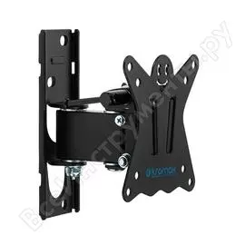 Настенный кронштейн kromax для led/lcd телевизоров 10-32 max 25 кг casper-102 black