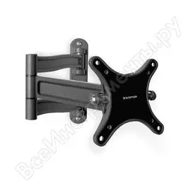 Настенный кронштейн kromax для led/lcd телевизоров 10-26 max 15кг techno-1 grey