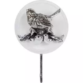 Настенный крючок BOGACHO Птичка Терра Нежность 75088/белый