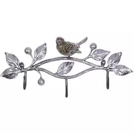 Настенный крючок BOGACHO Птичка Терра Гаэта 75093/серебристый