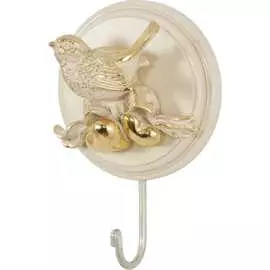 Настенный крючок BOGACHO Птичка Терра Нежность 75088/кремовый