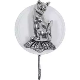 Настенный крючок BOGACHO Кошка Грация 75089/белый