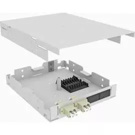 Настенный многомодовый укомплектованный оптический кросс TopLan КРНМ-Top-04LC/U-OM2-GY