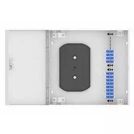 Настенный одномодовый укомплектованный оптический кросс TopLan КРН-Top-24LC/U-OS2-GY