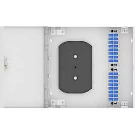 Настенный одномодовый укомплектованный оптический кросс TopLan КРН-Top-16SC/U-OS2-GY