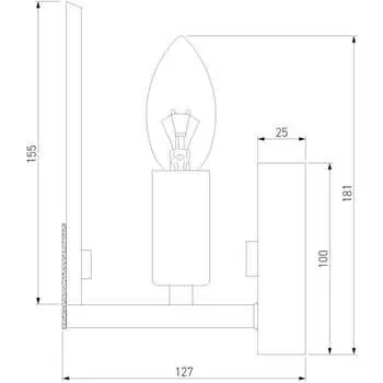 Настенный светильник Eurosvet 60158/1 латунь a065048