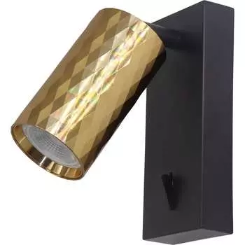 Настенный светильник-спот FERON prism ml1880 35w, 230v, gu10, золото и черный 48671
