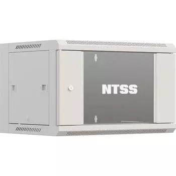 Настенный телекоммуникационный шкаф NTSS W 18U 600x600x964мм, 2 профиля 19, дверь стеклянная, боковые стенки съемные, задняя стенка, разобран NTSS-W18U6060GS