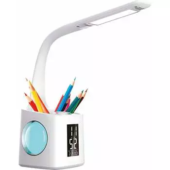 Настольная лампа светильник ночник DASWERK с органайзером и дисплеем "8 в 1", LED 10Вт 238324