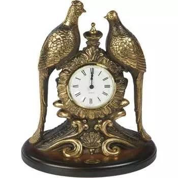 Настольные часы BOGACHO Павлины 43007/бронзовый