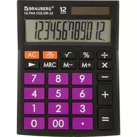 Настольный калькулятор BRAUBERG ULTRA COLOR-12-BKPR 250501