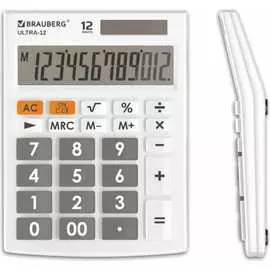 Настольный калькулятор BRAUBERG ULTRA-12-WT 250496