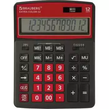 Настольный калькулятор BRAUBERG EXTRA COLOR-12-BKWR 250479