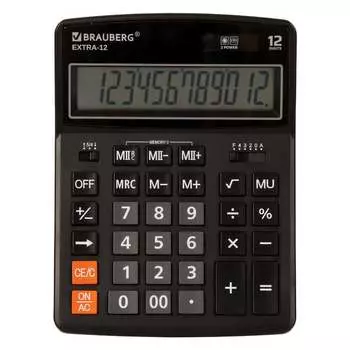 Настольный калькулятор BRAUBERG EXTRA-12-BK 250481